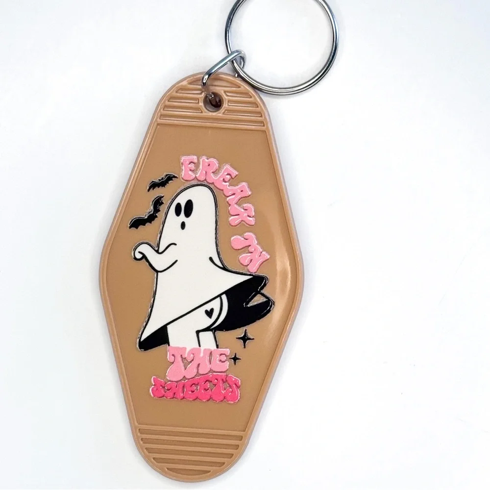 Freak in the Sheets Retro Motel Keychain